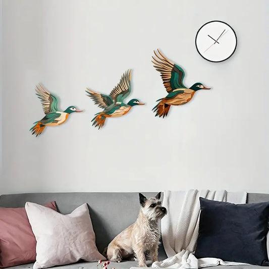 Duck - Wand Dekoration: Fliegende Enten