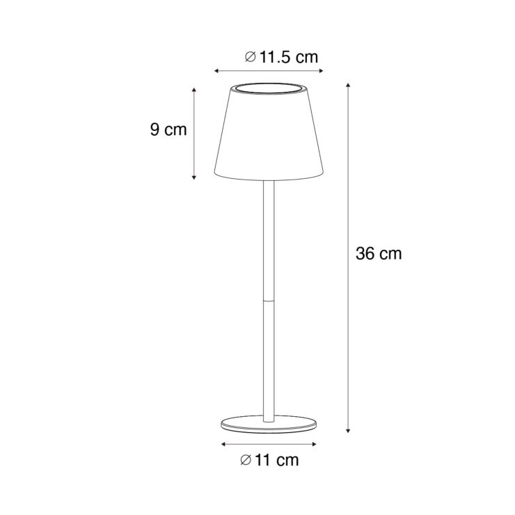 Set aus 2 schwarzen tischlampen mit dimmer und aufstellfunktion – murdock