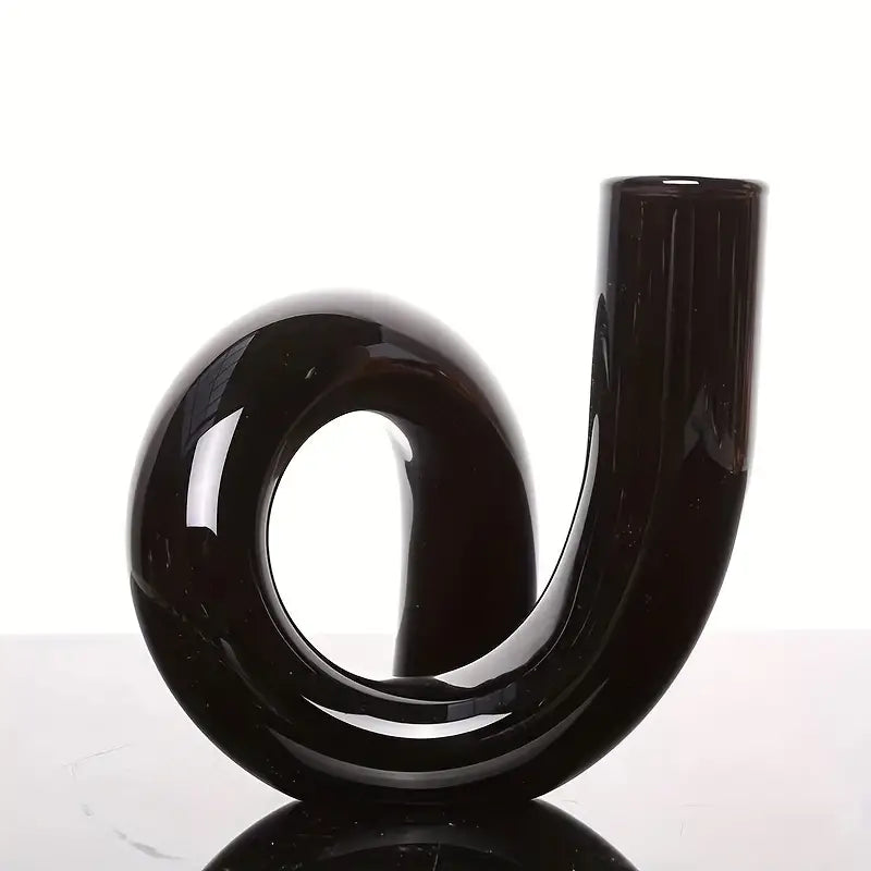 Jakob - Schöne asymmetrische Vase aus farbigem Glas