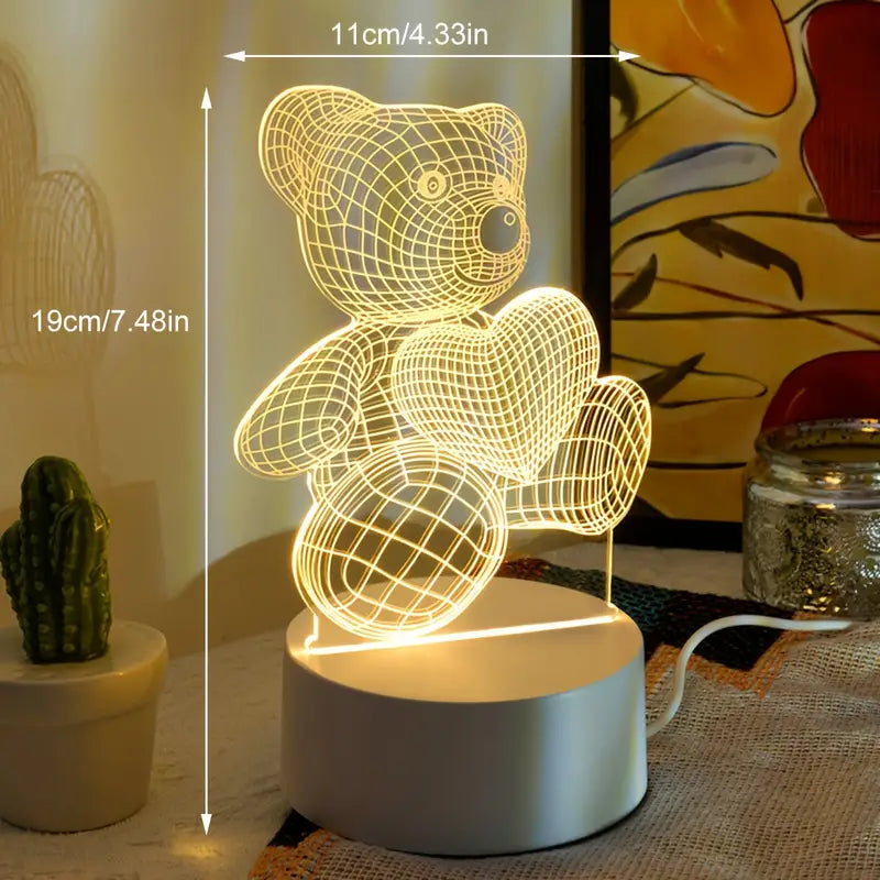 3D Illusions LED Lampe mit Motiv