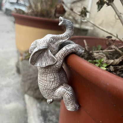 Harz elefant topf hänger - blumentopf kleiderbügel elefant - hängende elefanten dekoration