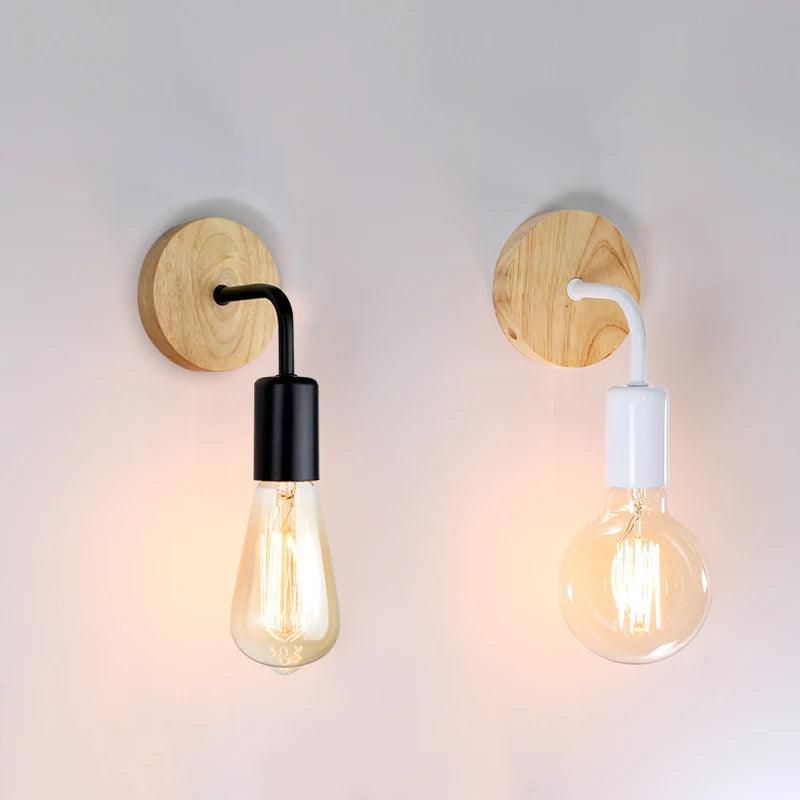 Holz wand lampe