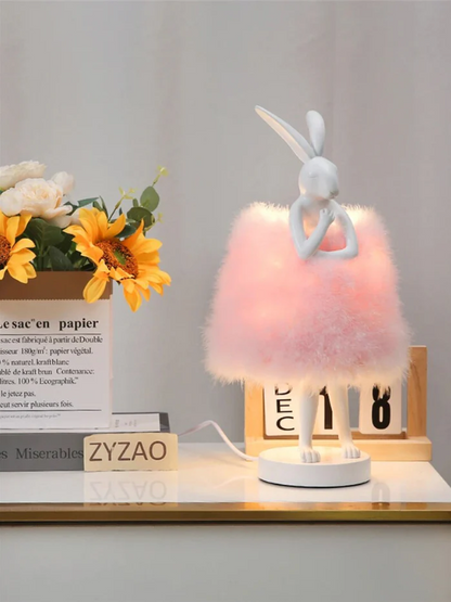 Fluffybunny - feder-kaninchen tischlampe