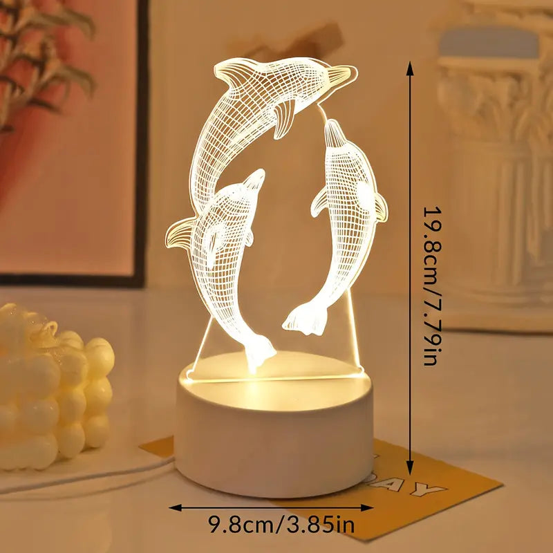 3D Illusions LED Lampe mit Motiv