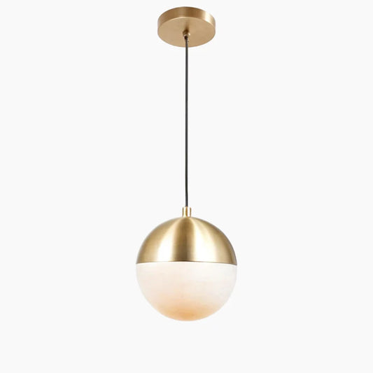 Moderne globe pendelleuchte mit mattiertem glas